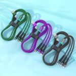 100W ライトニングケーブル 1.2m iPhoneケーブル 充電ケーブル Android Micro USB Type-C  2in3 Apple アップル 急速充電  全3色 SKU:IPC02262025048 - Image 2