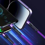 100W ライトニングケーブル 1.2m iPhoneケーブル 充電ケーブル Android Micro USB Type-C  2in3 Apple アップル 急速充電  全3色 SKU:IPC02262025048 - Image 9