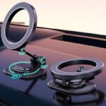 Magsafe対応 車載ホルダー 多機能 折れ畳式 スマホホルダー 360度回転可能 マグネット式車載ホルダー  マグネット ダッシュボードホルダー SKU:IPC02262025051 - Image 2