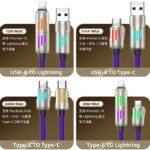 PD240W 対応  急速充電 ケーブル 1.2m 充電ケーブル USB Cケーブル 4in1 iPhone 充電ケーブル  Android Micro USB Type-C ケーブル 全4色 SKU:IPC02262025054 - Image 12
