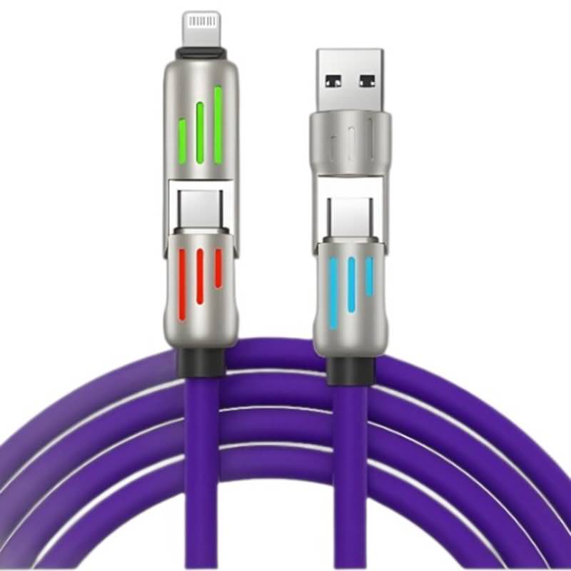 IPC02262025054-07.jpg PD240W 対応 急速充電 ケーブル 1.2m 充電ケーブル USB Cケーブル 4in1 iPhone 充電ケーブル Android Micro USB Type-C ケーブル 全4色 SKU:IPC02262025054 - Image 1