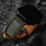 Apple Watch 45/44/42mm バンド アップルウォッチ バンド ベルト 布+本革製 バンド 49mm 交換用バンド 全6色  SKU:IPC02272024007LS - Image 2