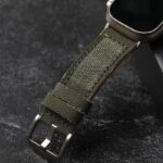 Apple Watch 45/44/42mm バンド アップルウォッチ バンド ベルト 布+本革製 バンド 49mm 交換用バンド 全6色  SKU:IPC02272024007LS - Image 5