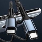 Type-c to Type-c 充電ケーブル PD240W 急速充電 ケーブル 1m ナイロン素材 USB Type-Cケーブル 高耐久 断線防止 充電ケーブル SKU:IPC02272025018 - 画像 (2)