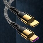 Type-c to Type-c 充電ケーブル PD27W 急速充電 ケーブル 1.2m 2.0m ナイロン素材 USB Type-Cケーブル 高耐久 断線防止  充電ケーブル SKU:IPC02272025021 - Image 2