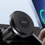 MagSafe対応 強磁力 車載ホルダー 15Wワイヤレス充電器 エアコン吹出口 強磁力 スマホホルダー 車載ホルダー 角度自由調節 車載アクセサリー  SKU:IPC02272025038 - 画像 (3)