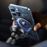 MagSafe対応 強磁力 車載ホルダー 15Wワイヤレス充電器 エアコン吹出口 強磁力 スマホホルダー 車載ホルダー 角度自由調節 車載アクセサリー  SKU:IPC02272025038 - 画像 (2)