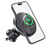MagSafe対応 強磁力 車載ホルダー 15Wワイヤレス充電器 エアコン吹出口 強磁力 スマホホルダー 車載ホルダー 角度自由調節 車載アクセサリー  SKU:IPC02272025038
