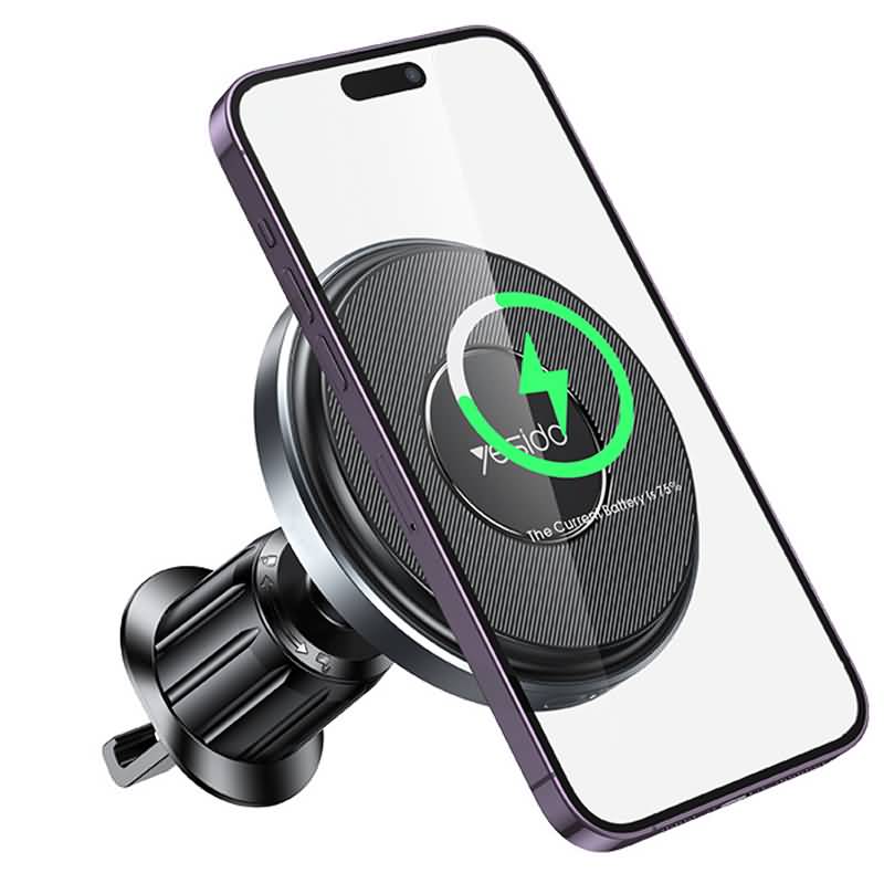 IPC02272025038-09.jpg MagSafe対応 強磁力 車載ホルダー 15Wワイヤレス充電器 エアコン吹出口 強磁力 スマホホルダー 車載ホルダー 角度自由調節 車載アクセサリー SKU:IPC02272025038 - 画像 (1)