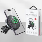MagSafe対応 強磁力 車載ホルダー 15Wワイヤレス充電器 エアコン吹出口 強磁力 スマホホルダー 車載ホルダー 角度自由調節 車載アクセサリー  SKU:IPC02272025038 - 画像 (5)
