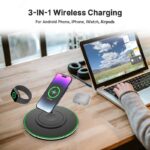 PD15W 3in1 快速充電器  チャージャー ワイヤレス充電器 iPhone充電器 type- C 装着のままでも充電可能 全2色  SKU:IPC02272025047 - Image 8