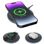 PD15W 3in1 快速充電器  チャージャー ワイヤレス充電器 iPhone充電器 type- C 装着のままでも充電可能 全2色  SKU:IPC02272025047 - Image 7