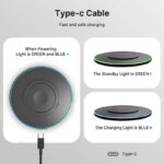 PD15W 3in1 快速充電器  チャージャー ワイヤレス充電器 iPhone充電器 type- C 装着のままでも充電可能 全2色  SKU:IPC02272025047 - Image 4