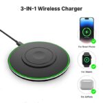 PD15W 3in1 快速充電器  チャージャー ワイヤレス充電器 iPhone充電器 type- C 装着のままでも充電可能 全2色  SKU:IPC02272025047 - Image 3