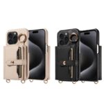 iPhone 16 Pro Max 合成革ケース ショルダー 背面型ケース iPhone 6/7/8/SE2/SE3 背面型ケース iPhone16 PUレザー ケース スマホケース 全2色 SKU:IPC02272025052 - Image 9