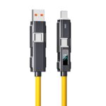 Type-C MicroUSB Lightning 充電ケーブル 1本4役 シリコン素材 マルチ充電ケーブル 4in1 高速データ通信 急速充電 1.0m 1.5m Type -C USB充電ケーブル PD66W/27W 高出力対応 急速充電 ケーブル 全7色 SKU:IPC02282025002 - Image 24