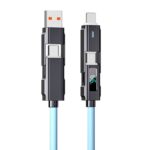 Type-C MicroUSB Lightning 充電ケーブル 1本4役 シリコン素材 マルチ充電ケーブル 4in1 高速データ通信 急速充電 1.0m 1.5m Type -C USB充電ケーブル PD66W/27W 高出力対応 急速充電 ケーブル 全7色 SKU:IPC02282025002 - Image 21