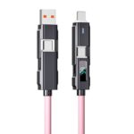 Type-C MicroUSB Lightning 充電ケーブル 1本4役 シリコン素材 マルチ充電ケーブル 4in1 高速データ通信 急速充電 1.0m 1.5m Type -C USB充電ケーブル PD66W/27W 高出力対応 急速充電 ケーブル 全7色 SKU:IPC02282025002 - Image 16