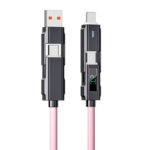 Type-C MicroUSB Lightning 充電ケーブル 1本4役 シリコン素材 マルチ充電ケーブル 4in1 高速データ通信 急速充電 1.0m 1.5m Type -C USB充電ケーブル PD66W/27W 高出力対応 急速充電 ケーブル 全7色 SKU:IPC02282025002 - Image 15