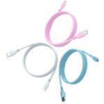 iPhone Lighting・type-c USB ケーブル Type-C充電ケーブル 1m 2m シリコン素材 高耐久 断線防止 PD120W 充電ケーブル Lighting ケーブル 全3色 SKU:IPC02282025003 - Image 3