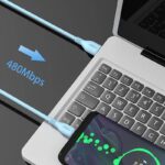 iPhone Lighting・type-c USB ケーブル Type-C充電ケーブル 1m 2m シリコン素材 高耐久 断線防止 PD120W 充電ケーブル Lighting ケーブル 全3色 SKU:IPC02282025003 - Image 6