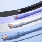 iPhone Lighting・type-c USB ケーブル 66W Type-C充電ケーブル 1.0m シリコン素材 高耐久 断線防止 充電ケーブル Lighting ケーブル  全4色 SKU:IPC02282025006 - 画像 (2)