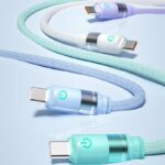 iPhone Lighting・type-c USB ケーブル Type-C充電ケーブル 1.0m ナイロン素材 高耐久 断線防止 充電ケーブル Lighting ケーブル 全4色  SKU:IPC02282025007 - 画像 (3)