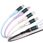Type-c to Type-c 充電ケーブル PD100W 急速充電 ケーブル 1.2m ナイロン素材 USB Type-Cケーブル 高耐久 断線防止 デジタル表示 充電ケーブル 全5色 SKU:IPC02282025017 - 画像 (11)