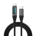 Type-c to Type-c 充電ケーブル PD100W 急速充電 ケーブル 1.2m ナイロン素材 USB Type-Cケーブル 高耐久 断線防止 デジタル表示 充電ケーブル 全5色 SKU:IPC02282025017 - 画像 (8)