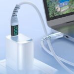 Type-c to Type-c 充電ケーブル PD100W 急速充電 ケーブル 1.2m ナイロン素材 USB Type-Cケーブル 高耐久 断線防止 デジタル表示 充電ケーブル 全5色 SKU:IPC02282025017 - 画像 (4)