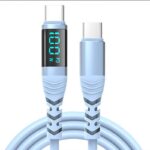 Type-c to Type-c 充電ケーブル PD100W 急速充電 ケーブル 1.2m ナイロン素材 USB Type-Cケーブル 高耐久 断線防止 デジタル表示 充電ケーブル 全5色 SKU:IPC02282025017