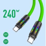 Type-c to Type-c 充電ケーブル PD240W 急速充電 ケーブル 1.5m シリコン素材 USB Type-Cケーブル 高耐久 断線防止 充電ケーブル 全5色 SKU:IPC02282025021 - 画像 (2)