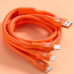充電ケーブル 120W 3in1 USB Type-C 高耐久 シリコン ケーブル 1.2m 1.8m 急速充電 Android用 micro USB Type-C 急速充電ケーブル USBケーブル ライトニングケーブル 全3色 SKU:IPC02282025023 - Image 8