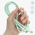 MFi認証取得 iPhone Lighting・type-c USB ケーブル 3A Type-C to Type-C 充電ケーブル 1.0m シリコン素材 高耐久 断線防止 充電ケーブル Lighting ケーブル  全4色 SKU:IPC02282025025 - Image 2
