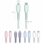 MFi認証取得 iPhone Lighting・type-c USB ケーブル 3A Type-C to Type-C 充電ケーブル 1.0m シリコン素材 高耐久 断線防止 充電ケーブル Lighting ケーブル  全4色 SKU:IPC02282025025 - Image 3