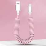 Lightning iPhone iPad 伸び縮み 充電ケーブル スプリング  充電ケーブル  伸縮ケーブル 1.8m 3-in-1 USBA to lightning/Type-C/Micro USB スプリングケーブル  Lighting ケーブル 全3色 SKU:IPC02282025030 - Image 11