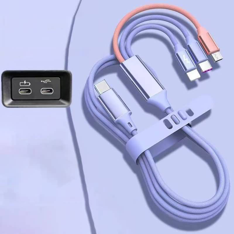 IPC02282025032-9.jpg 充電ケーブル 3in1 USB Type-C ケーブル 1.5m 急速充電 Android用 micro USB Type-C 急速充電ケーブル Lighting ケーブル ライトニングケーブル 充電ケーブル 全6種類 SKU:IPC02282025032 - Image 1