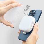 マグネット式補光ライト TELESIN 折畳式 補光ライト コンパクト収納可能 自撮り用ライト スマホ撮影補助 LEDライト 撮影用 照明 SKU:IPC03012025033 - Image 4