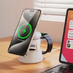 5in1ワイヤレス充電器 Apple watch &Air Pods充電可能  ワイヤレス充電 スタンド機能 PD15W 快速充電器 magsafe充電器 SKU:IPC03012025057 - Image 4