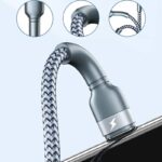 iPhone Lighting・type-c USB ケーブル REMAX 2.4A Type-C充電ケーブル 1m 高耐久 断線防止 ナイロン充電ケーブル Lighting ケーブル 全2色 SKU:IPC03092025033 - Image 7