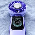 冷却プレート付  小型扇風機 100段高速大風量 携帯扇風機 3600mAh内臓バッテリー 卓上扇風機 スマホスタンド機能 アウトドア ファン ミニ扇風機 熱中症対策 全4色 SKU:IPC03092025062 - Image 11