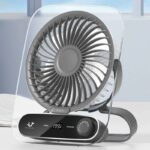 199段高速大風量 小型扇風機 USB 充電式 卓上扇風機 3000mAh内臓バッテリー パワフル送風 ミニファン 静音 ミニ扇風機 全4色 SKU:IPC03092025067 - Image 3