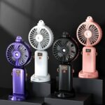 扇風機 加湿器 ファン 噴霧機能 ハンディファン 5段階風量調整  ミニ扇風機 携帯扇風機 2500mAh内臓バッテリー USB 充電式 卓上扇風機 アウトドア ファン  全4色 SKU:IPC03092025070 - Image 12