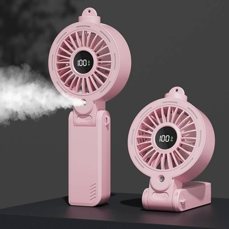 IPC03092025071-05.jpg 扇風機 加湿器 ファン 噴霧機能 ハンディファン 5段階風量調整 ミニ扇風機 携帯扇風機 2400mAh内臓バッテリー USB 充電式 卓上扇風機 アウトドア ファン 全2色 SKU:IPC03092025071 - Image 1