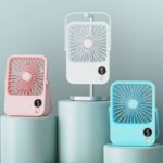 小型扇風機 USB 充電式 5段階風速 卓上扇風機 1200mAh内臓バッテリー パワフル送風 ミニファン 静音 ミニ扇風機  全3色 SKU:IPC03092025074 - Image 4