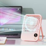 小型扇風機 USB 充電式 5段階風速 卓上扇風機 1200mAh内臓バッテリー パワフル送風 ミニファン 静音 ミニ扇風機  全3色 SKU:IPC03092025074 - Image 3