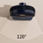 卓上扇風機 USB充電式 小型扇風機 3600mAh内臓バッテリー 4段風量 自動首振り 強力 パワフル送風 壁掛け 扇風機 携帯扇風機 全2色  SKU:IPC03092025085 - Image 2
