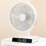 卓上扇風機 USB充電式 小型扇風機 3600mAh内臓バッテリー 4段風量 自動首振り 強力 パワフル送風 壁掛け 扇風機 携帯扇風機 全2色  SKU:IPC03092025085