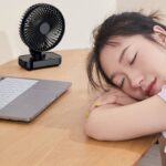 卓上扇風機 USB充電式 小型扇風機 3600mAh内臓バッテリー 4段風量 自動首振り 強力 パワフル送風 壁掛け 扇風機 携帯扇風機 全2色  SKU:IPC03092025085 - Image 3