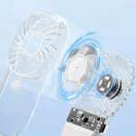 ハンディファン ミニ扇風機 携帯扇風機 1200mAh内臓バッテリー USB 充電式 3段階風量調整 卓上扇風機 アウトドア ファン 全3色 SKU:IPC03092025089 - Image 5